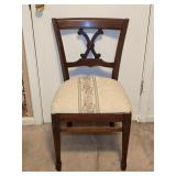Wooden Side Chair w/ X-Design in Backrest 19'W