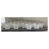 Miss America Clear Depression Cups 29 Pieces