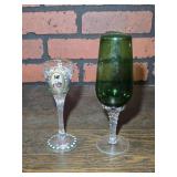 Bohemian-style Persian Aperitif Glass & Green