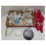Misc Lot- Napkins w/ Rings, Acrylic Angels,