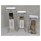 Mirrored Panel Candleholders 9', 11' & 13' (need