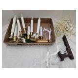 Electric Christmas Candles & Plate Stands