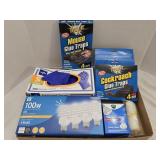 Rubber Gloves,  Light Bulbs, Roach Traps, Mouse