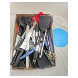 Assorted Kitchen Utensils, Knives & more