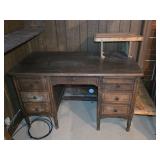 Solid Wood Desk w/vAdded Shelves on Top & Side