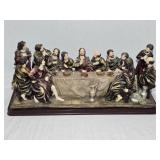 Resin Last Supper Sculpture 18ï¿½'x 6' (damaged