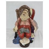 Resin Fold Art Santa in Chair 10' tall