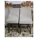 2 Swiveling Cloth Barstools 18'W 23'D 40'H