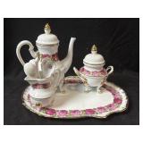 10 Piece Porcelain Tea Set-Damaged