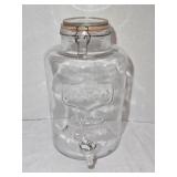 2 Gallon Clear Glass Beverage Dispenser
