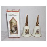 2 M.J. Hummel Porcelain Bells & Little Bookkeeper