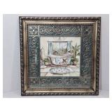 Framed Ornate Bathroom Wall Decor 22'x 22'