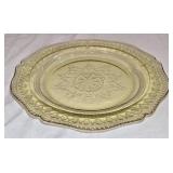 5 Federal Glass Patrician Amber Yellow 9ï¿½' Plates