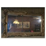 Large Gold Ornate Framed Wall Mirror 58'x 34'