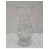 Vintage Cut Crystal Pinwheel Vase 12ï¿½'H