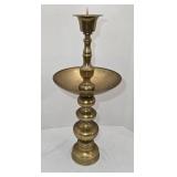 Vintage Brass Pillar Candle Holder 24ï¿½' H