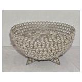 Round 4-Footed Crystal Bowl Full of Assorted