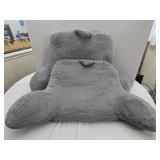 2 Grey Bed Rest Pillows