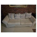 Beige Fabric Sofa 88'L 35'W 26'H
