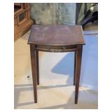 Vintage Dark Wood Side Table 14'x 12'x 20'H