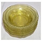 6 Federal Glass Patrician Amber Yellow 5' Desert