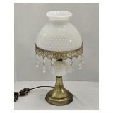 Vintage Hobnail Milkglass Lamp 16' H