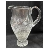 9 1/2' American Brilliant Etched Glass Pitcher
