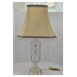 Clear Cut Glass Lamp 29ï¿½' H