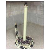 Hand Painted Cast Iron Paper Towel Holder