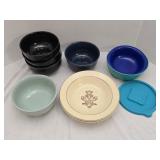 Stoneware Bowl & Plastic Bowls
