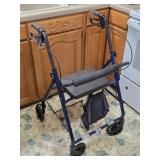 Four Wheel Rolling Walker w/ Seat & Brakes