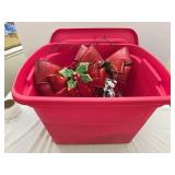 Tub of Christmas Decor - Metal Bow Wall Decor &