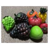 Assorted Blown Glass Fruit-1 is damaged as