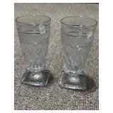 2 Indiana Glass Cape Cod Goblets 5ï¿½