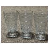 3 Indiana Glass Cape Cod Tea Glasses