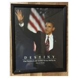 22ï¿½ x 18ï¿½ Barack Obama Destiny Framed Print