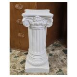 Neoclassical White Plaster Column Plant Stand
