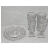 Imperial Glass Cape Cod Gobles & 8' Plate