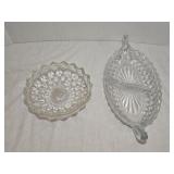 American Fostoria Divided Relish Dish & Bon Bon