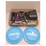 Misc Lot- Flashlights, Frisbees, Polaroid Camera