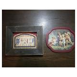 Framed Wall Decoe 7'x 9' & Tin Angel Tray