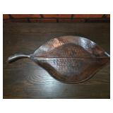 Copper Leaf Shaped Tray 22ï¿½'x 11'