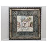 Framed Vintage Bathroom & Pedistal Sink by C.