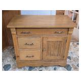 Antique Oak Washstand Cabinet 30'L 16'W 27'H
