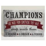 (E) Metal Sign Champions 11.75ï¿½ X 8ï¿½