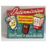 (E) Metal Sign Intermission 14ï¿½ X 10.75ï¿½