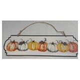 (C) Metal Welcome Pumpkin Sign 15.5ï¿½
