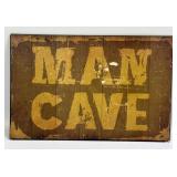 (E) Metal Sign Man Cave 11.25ï¿½ X 7.5ï¿½ As Pictured