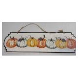 (C) Metal Welcome Pumpkin Sign 15.5ï¿½