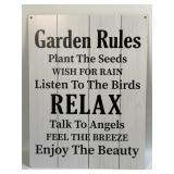 (E) Masonite Sign Garden Rules 11.5ï¿½ X 15ï¿½